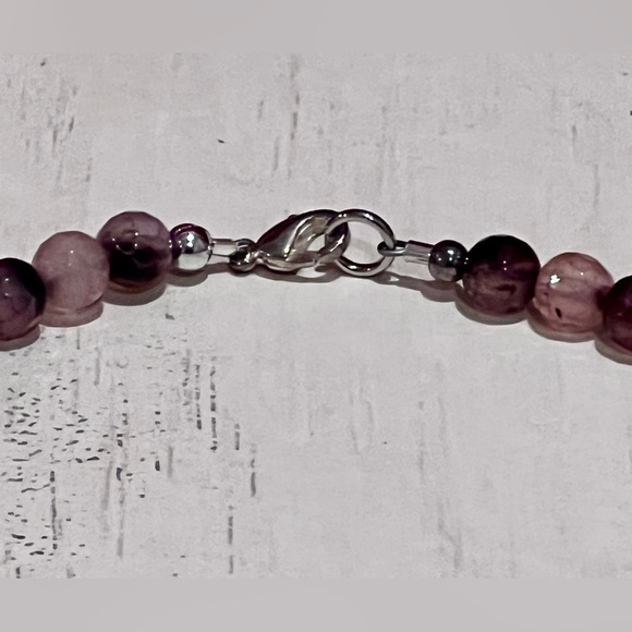 Berry Agate Handmade Beaded Ankle Bracelet - Picture 6 of 6